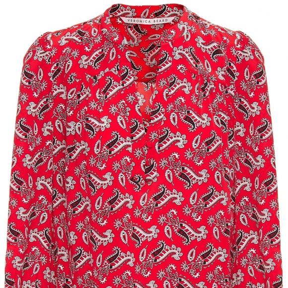 Abbie Paisley-print Silk-crepe Blouse from VERONICA BEARD - Picture 3 of 11